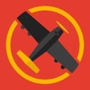 Black Airplane Logo